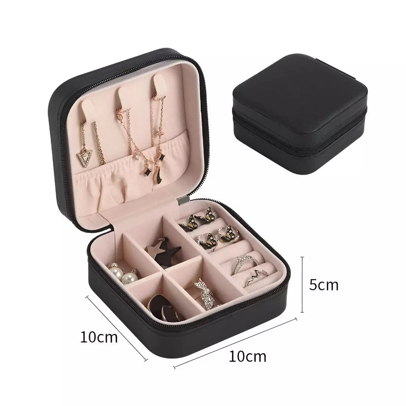 Porta Joias JoyBox Compacto: Ideal para Viagens, Trabalho e Dia a Dia