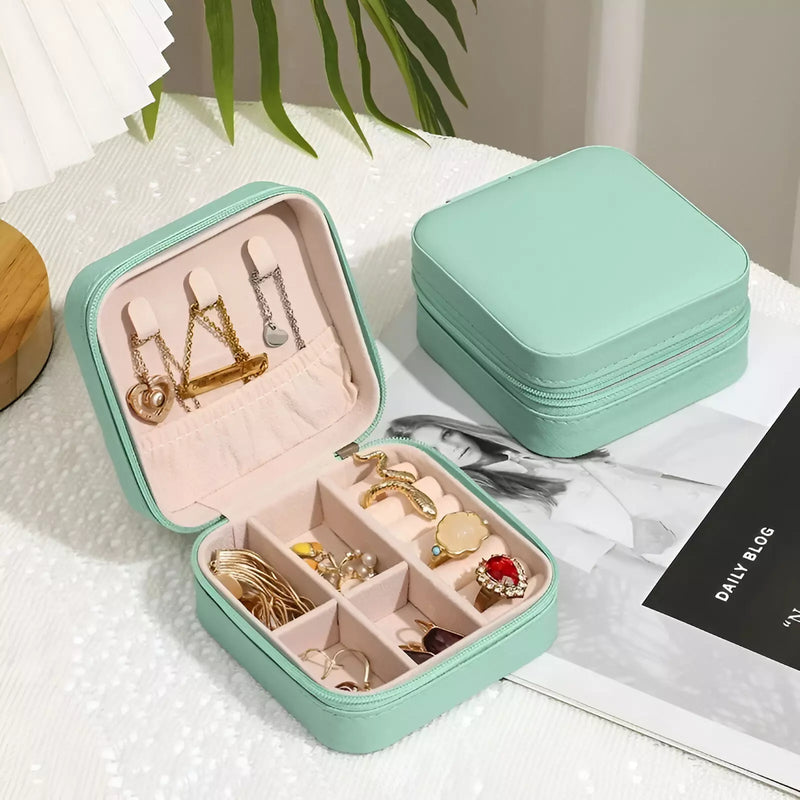 Porta Joias JoyBox Compacto: Ideal para Viagens, Trabalho e Dia a Dia