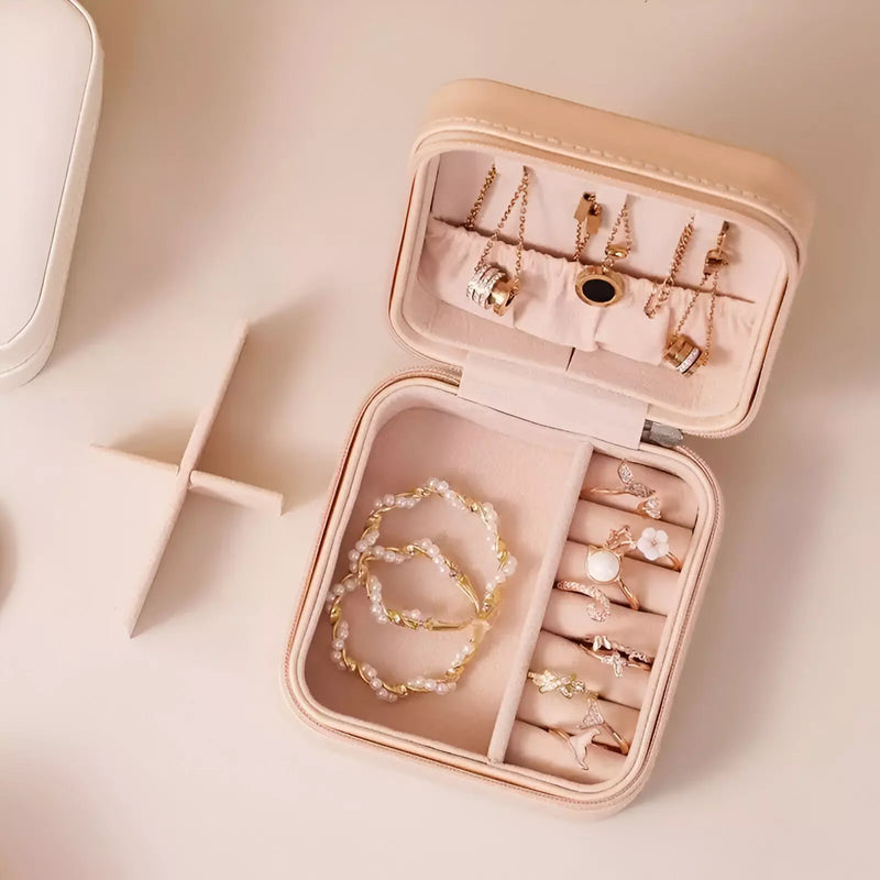 Porta Joias JoyBox Compacto: Ideal para Viagens, Trabalho e Dia a Dia