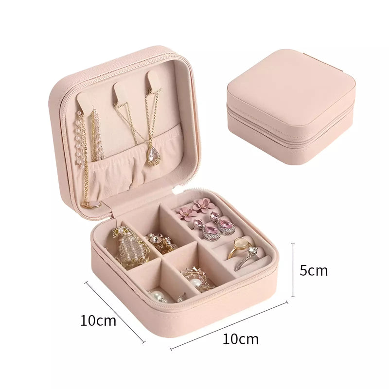 Porta Joias JoyBox Compacto: Ideal para Viagens, Trabalho e Dia a Dia