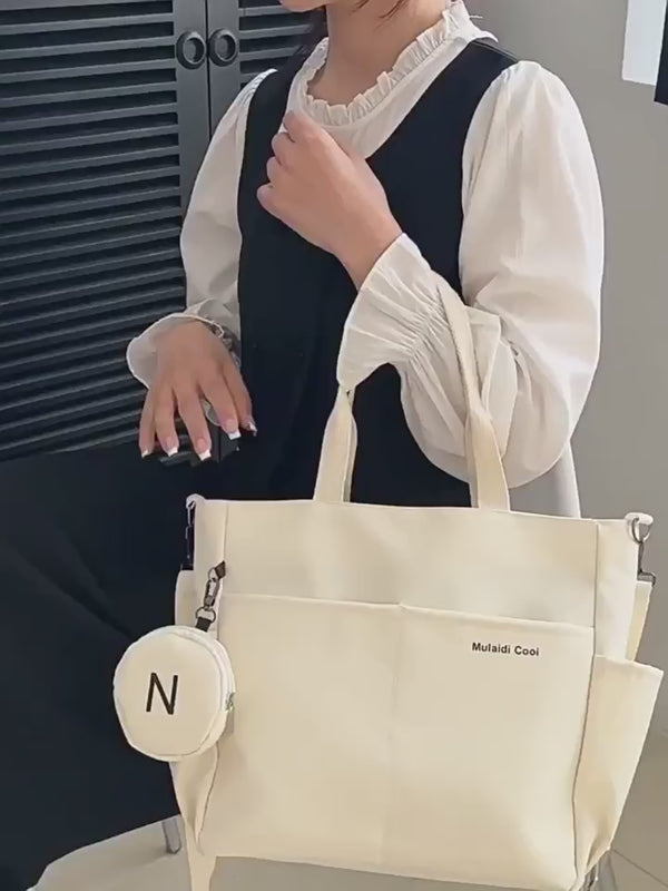Bolsa Tote Mizani de Nylon - À Prova D'Água Para Uso Diário - Grande e Compacta