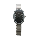 Relógio Feminino de Quartzo Oval com Pulseira de Aço Inoxidável