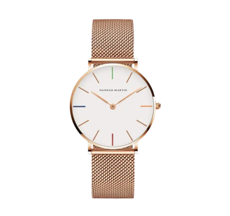 Relógio Feminino Hannah Martin em Quartzo Design Minimalista e Moderno