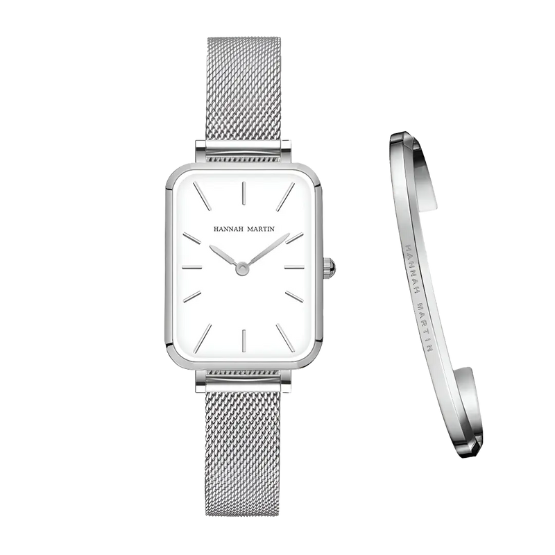 Relógio Feminino Quartzo Martin Retangular - Ganhe a Pulseira da Marca